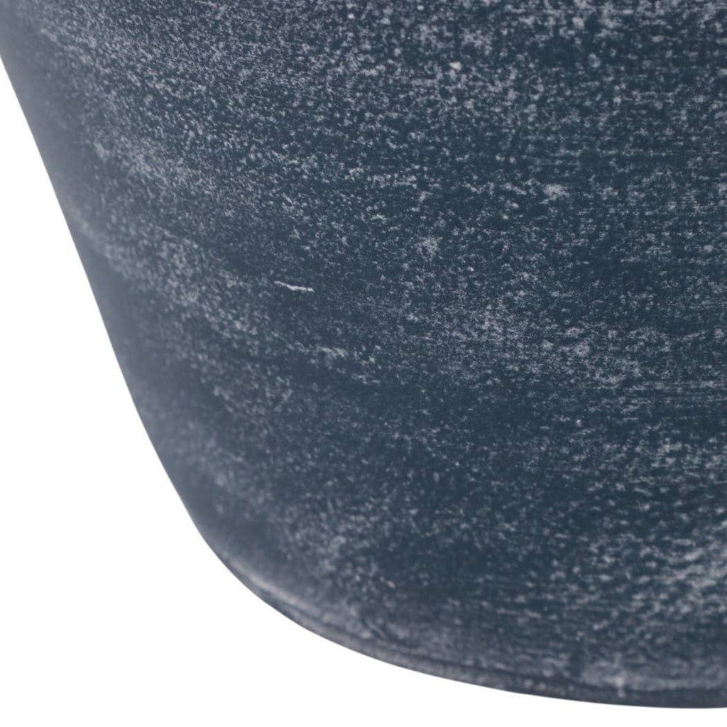 Decorative Vase - Blue Terracotta Distressed Finish, 15 in.