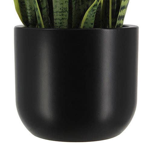Faux Snake Plant, Potted, Black, 30 in