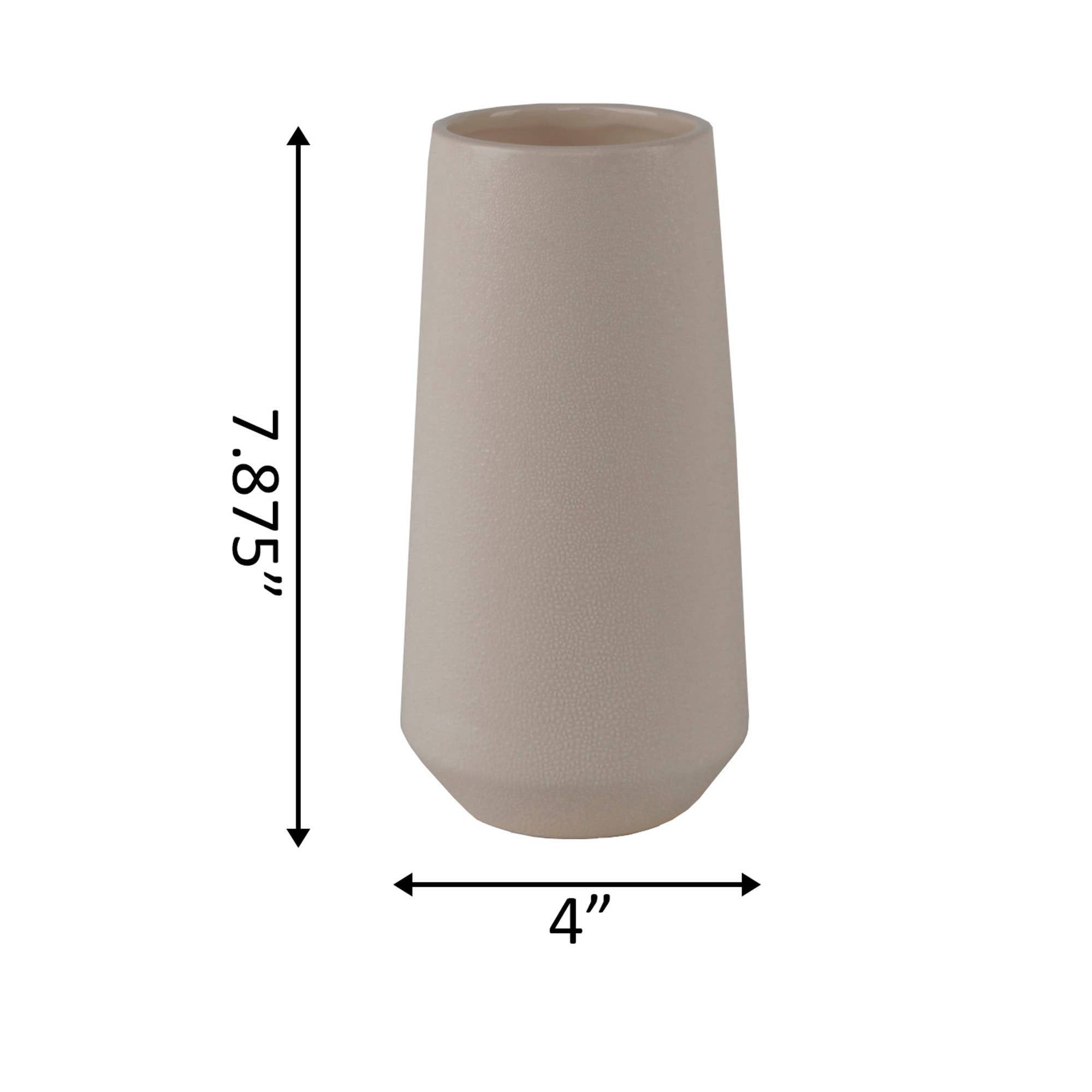 8" H Leather Finish Ceramic Vase Planter