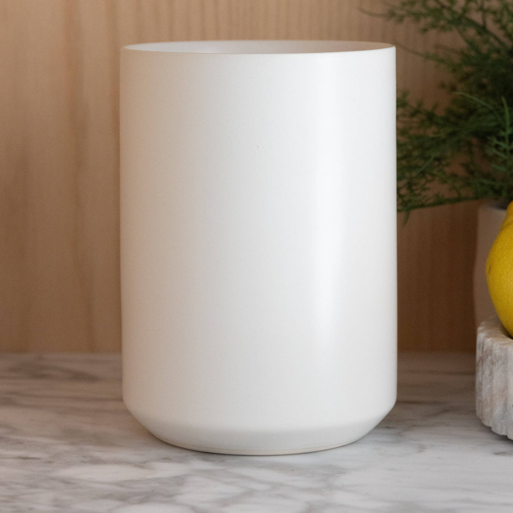 White Minimalist Ceramic Vase
