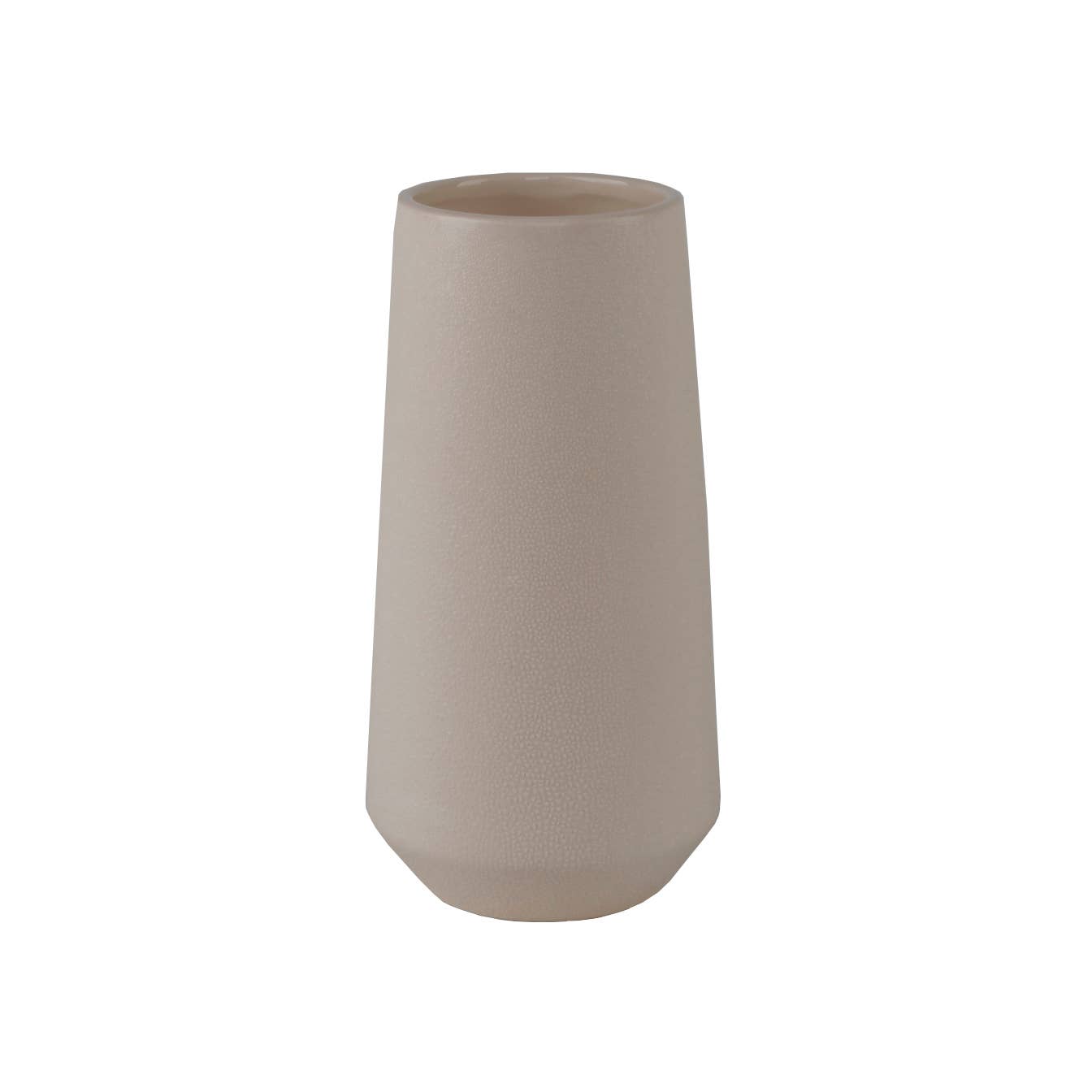 8" H Leather Finish Ceramic Vase Planter