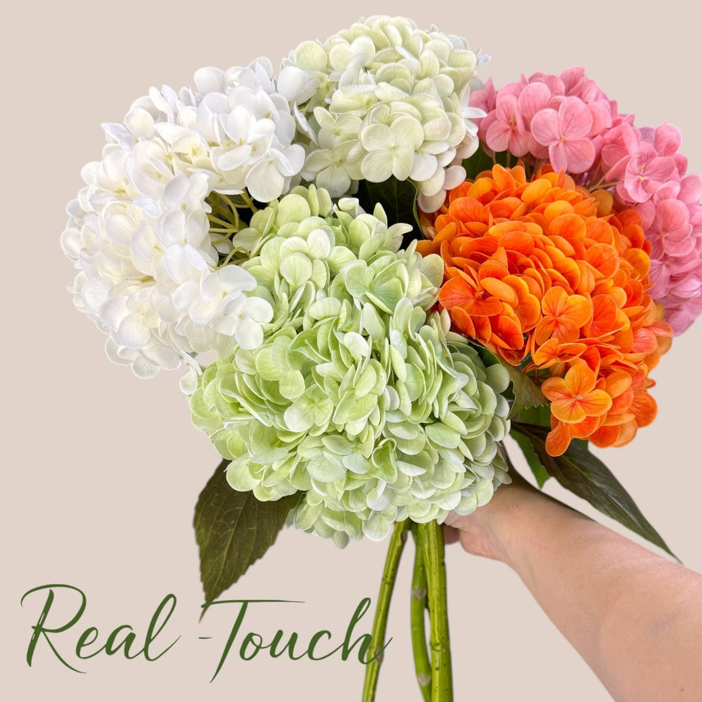 22" Large Bloom Ultra Realistic Real Touch Hydrangea