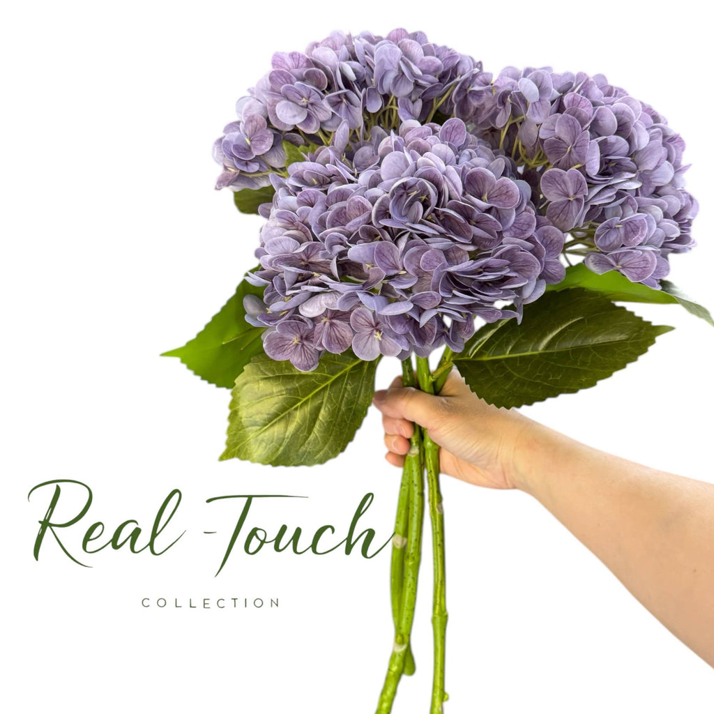 22" Large Bloom Ultra Realistic Real Touch Hydrangea