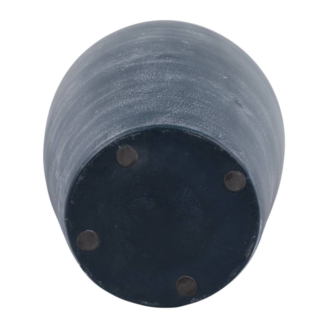 Decorative Vase - Blue Terracotta Distressed Finish, 15 in.