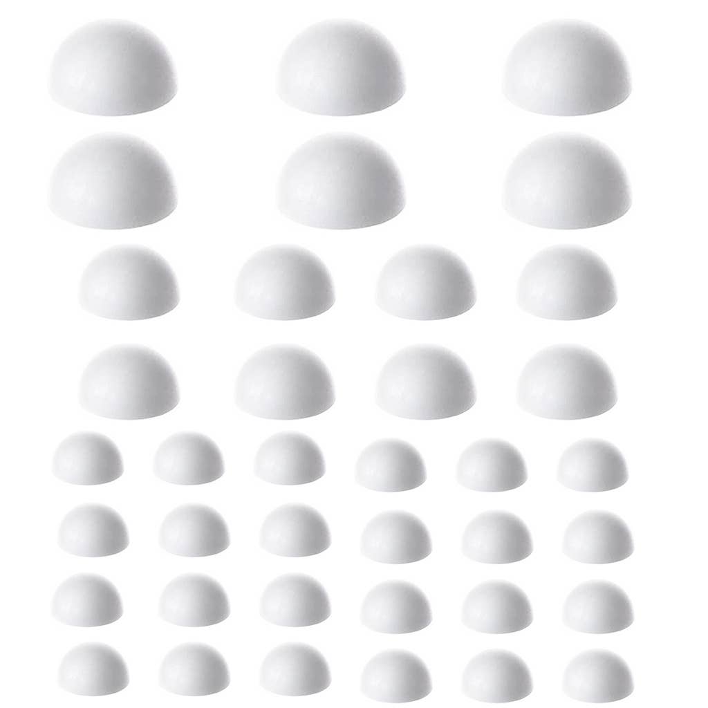 Foam Half Balls (38-Count Mixed Pack: 1", 1.5", 2")