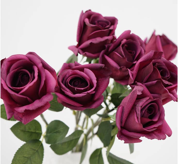 21.5" Ultra Realistic Faux Rose Stem – Moisturizing Coating