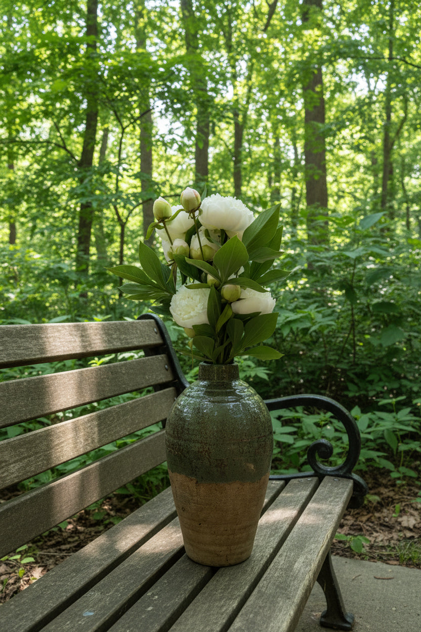 15.5 in Oppulent Vase & Peony Arrangement