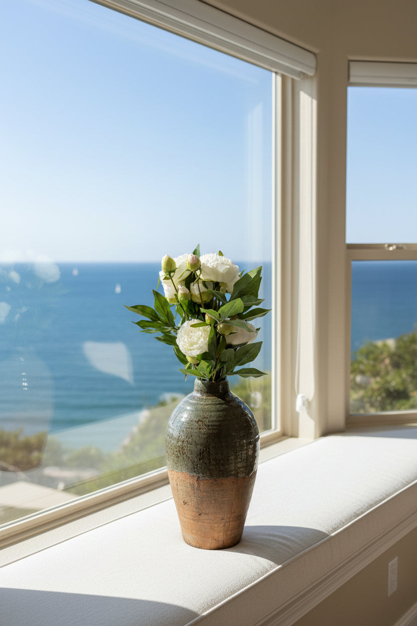 15.5 in Oppulent Vase & Peony Arrangement