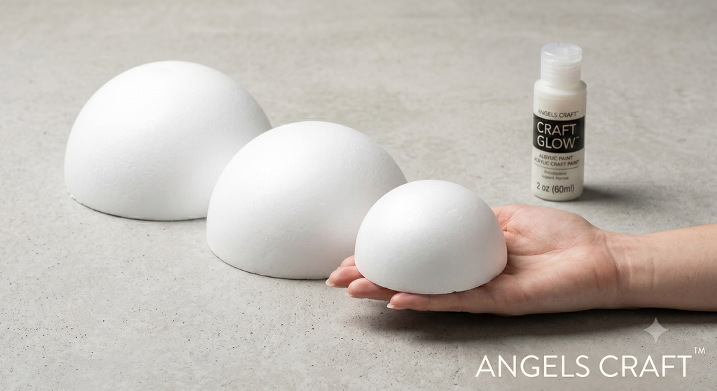 Multi-Size Foam Half Ball Bundle for Craft & Décor