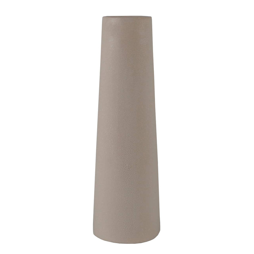 13.5” Textured Ceramic Tall Vase – Modern Minimalist Decor