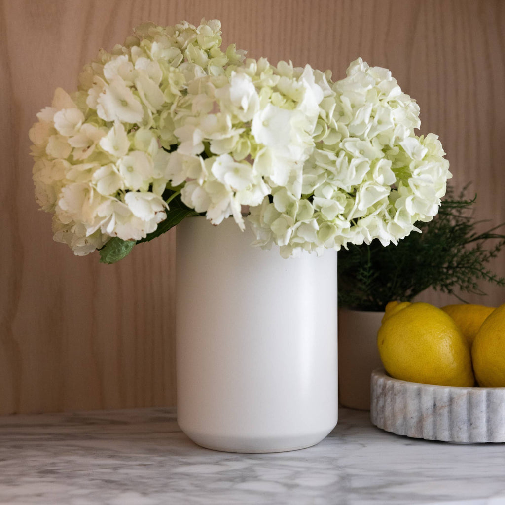 White Minimalist Ceramic Vase