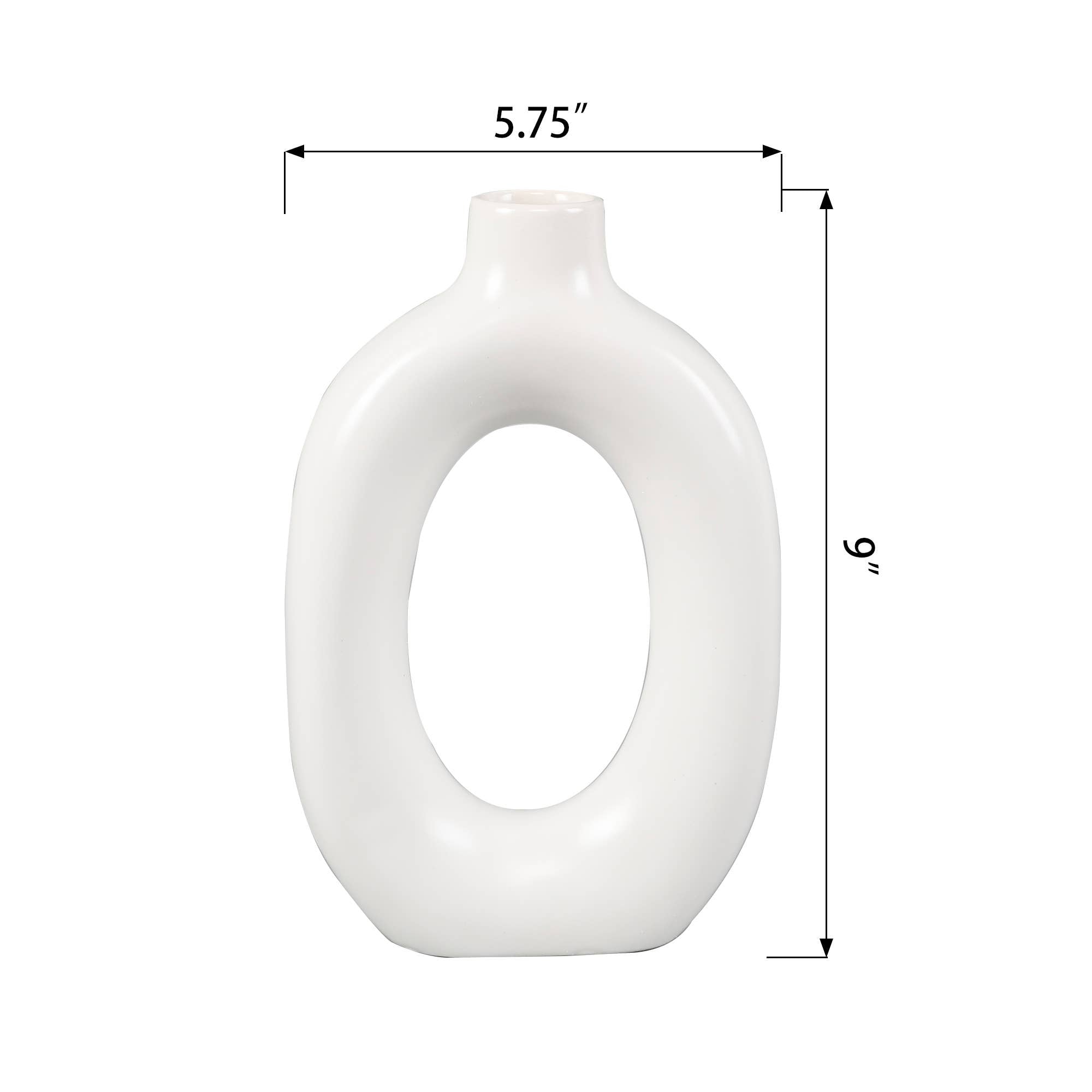 8" Circular Ceramic Vase
