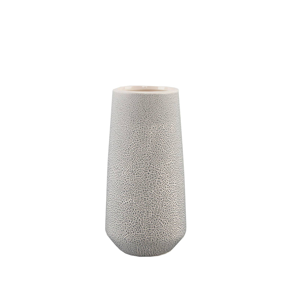 8" H Leather Finish Ceramic Vase Planter