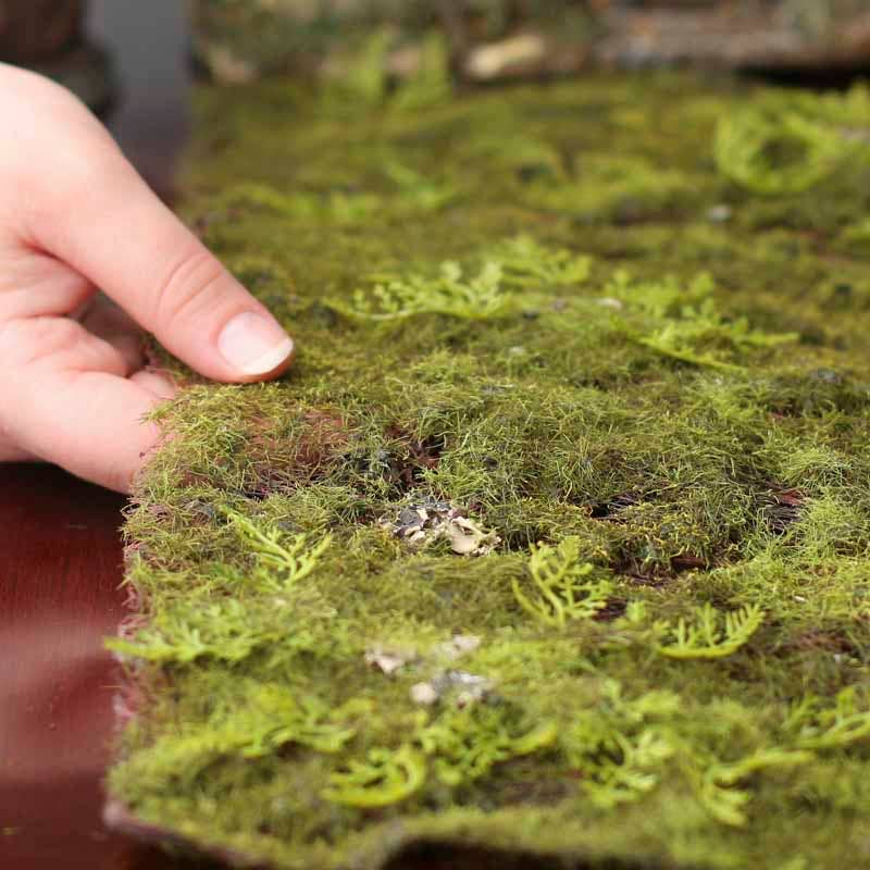 10" x "18" Artificial Flat Grass & Moss Mat
